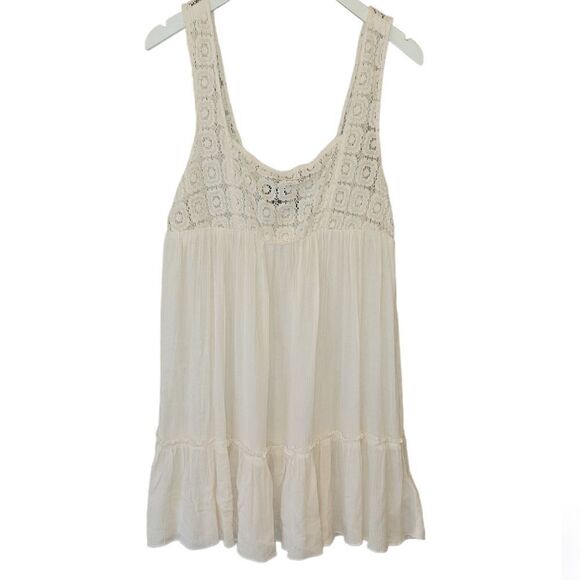 URBAN OUTFITTERS OUT FROM UNDER Thalia Tiered Slip Dress Ivory Cream S - Picture 3 of 13